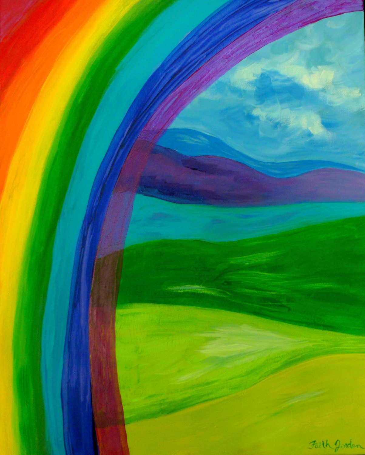 Top 102+ Images who painted the abstract painting the rainbow Stunning