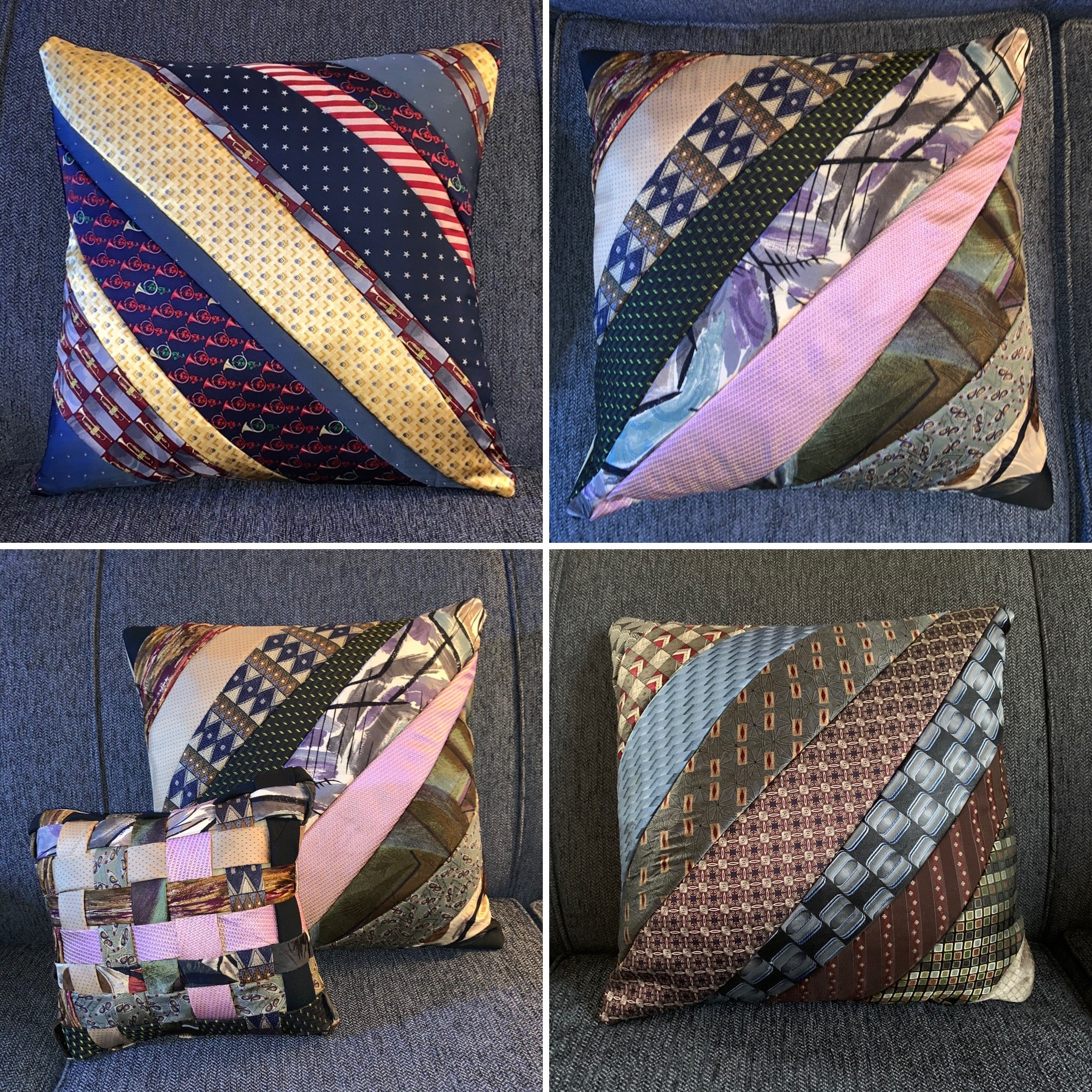 Memory Pillow Cover Keepsake Pillow Tie Pillow Mens Ties Etsy