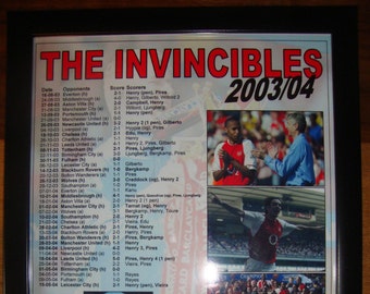 Arsenal Invincibles 2003/04 - souvenir print