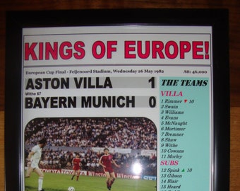 Aston Villa 1 Bayern Munich 0 - 1982 European Cup - souvenir print