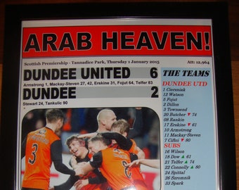 Dundee United 6 Dundee 2 - 2015 - souvenir print