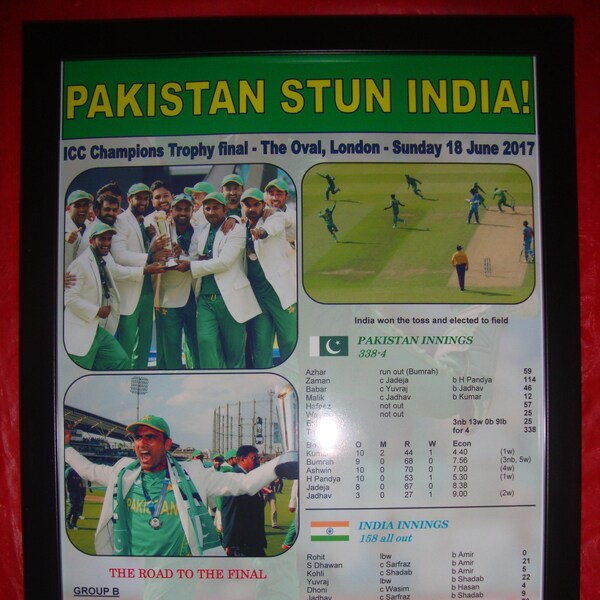 Pakistan 2017 ICC Champions Trophy winners - souvenir print