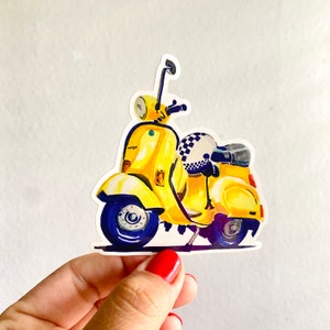 Vespa Roller | 4&quot; Sticker Aufkleber | Wetterfest | Italienischer Roller Europäer