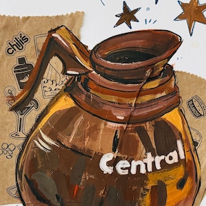Diner Coffee Opera d'arte originale con tecnica mista