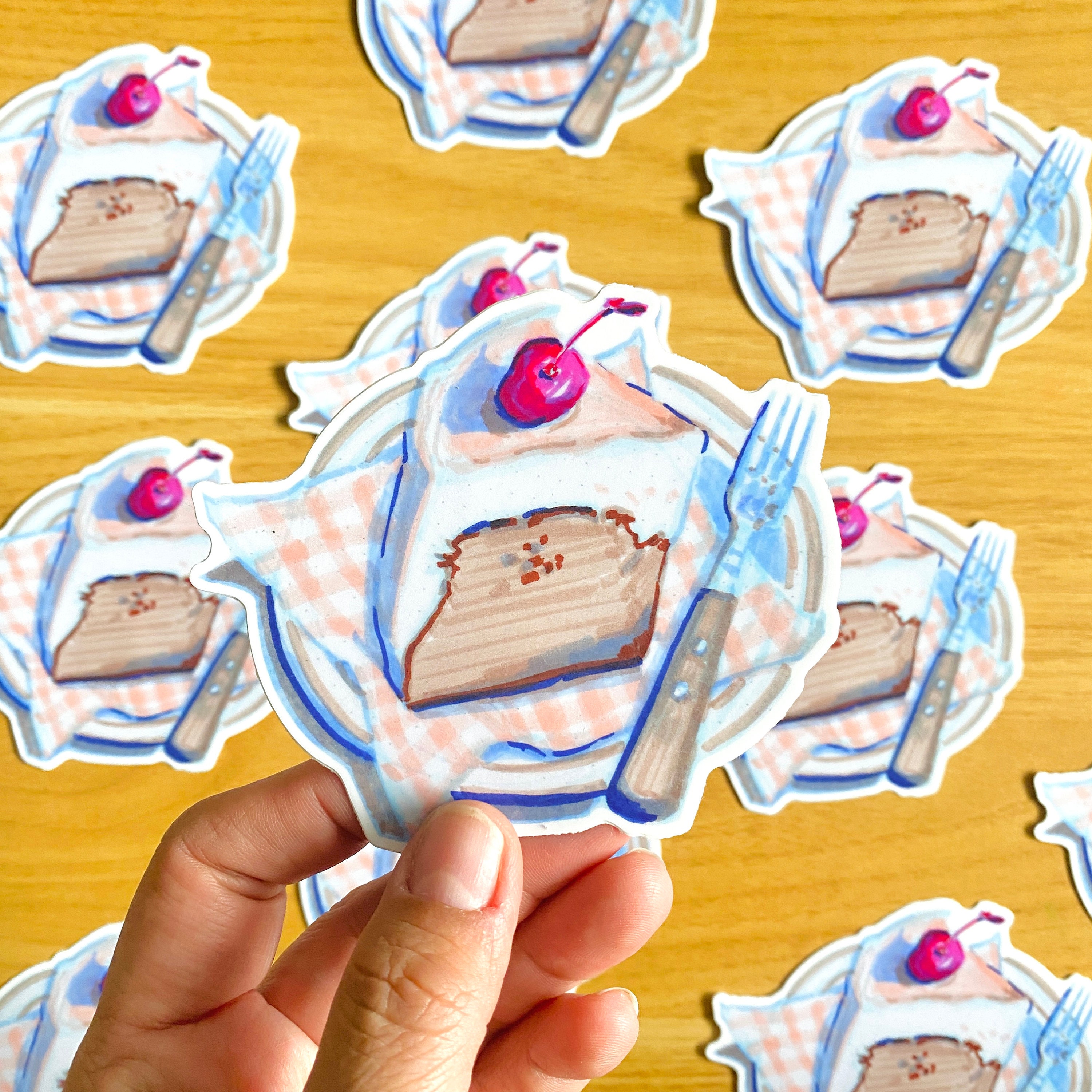 Cake Plate Vinyl Sticker Decal | Waterproof Weatherproof | Foodie ...