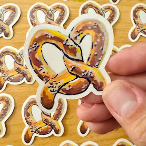 Soft Pretzel | 3&quot; Glossy Sticker Decal | Water-resistant | New York icons