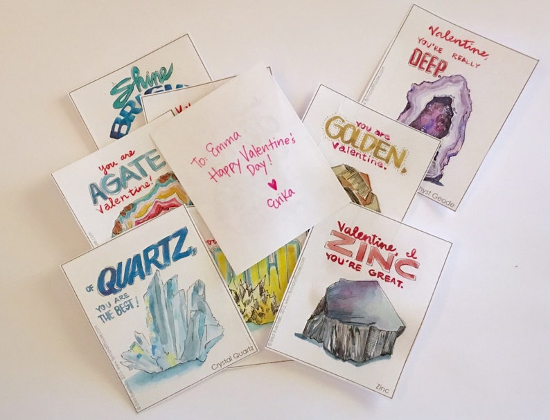 Geology Lovers Nerdy Valentines Cards Digital Download for Etsy