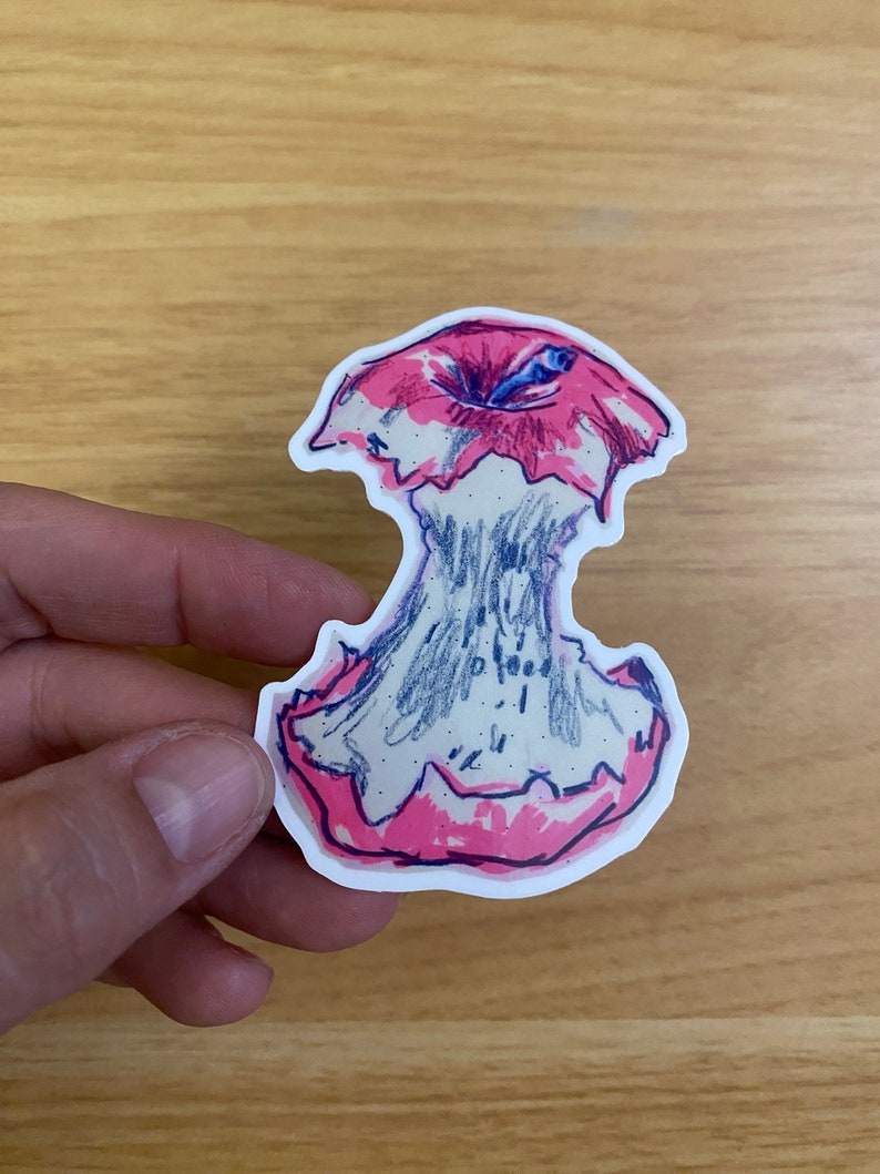 Apple Core Vinyl Sticker Decal | Waterproof Weatherproof | Apples ...