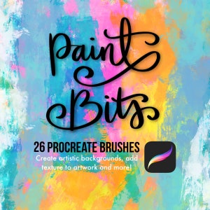 Paint Bits Procreate Brushes | iPad | Art Journaling | Digital Planning | Textures | CU | Lettering | Collage | Mixed Media | Acrylic Paint
