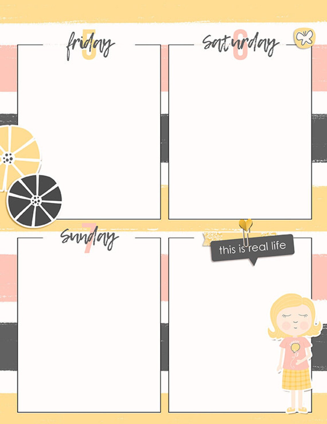 Planner Pages Editable Templates Printable 8.5x11 Calendar - Etsy