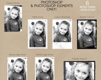 Retro Photo Frames Layer Styles for Photoshop and Photoshop Elements