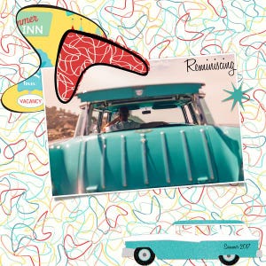 Kitschy Summer Digital Backgrounds | 1950's | Retro | Digital Papers ...