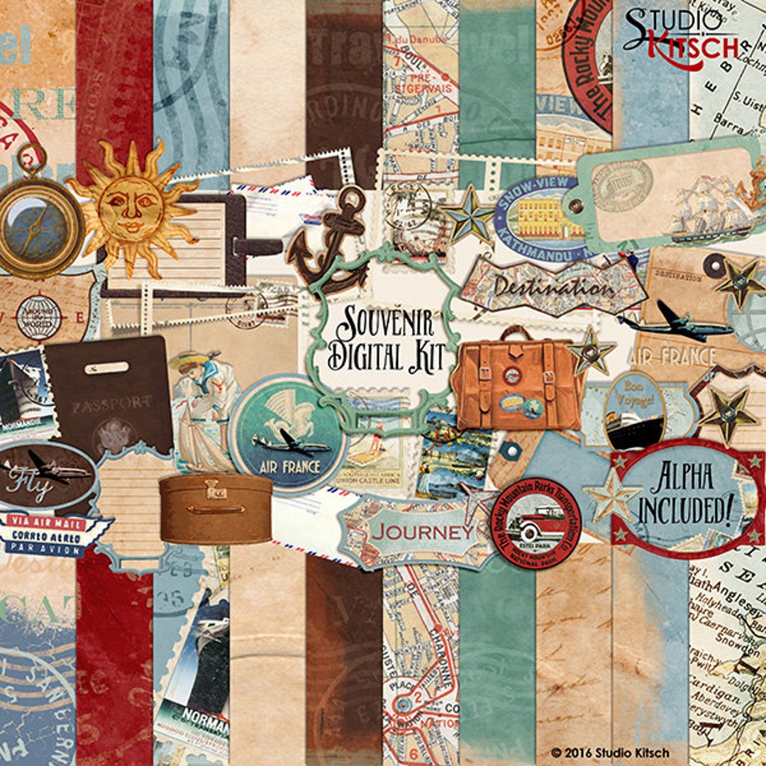 Far and Wide Travel Scrapbook Kit