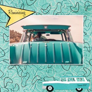 Kitschy Summer Digital Backgrounds | 1950's | Retro | Digital Papers ...