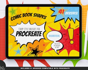 Comic Book Stamp Brushes for Procreate | Super Hero | CU