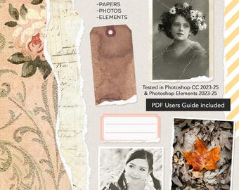 Tear It Up Actions for Photoshop & Photoshop Elements. Create torn papers, photos, and elements Includes texture and shadow layer styles set