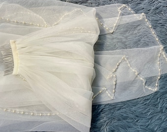 pearl veil, crystal veil, cathedral veil, bridal veil
