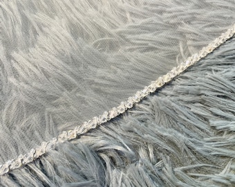 crystal edge veil,Crystal trim wedding veil, beaded bridal veil,wedding veil,sparkling veil
