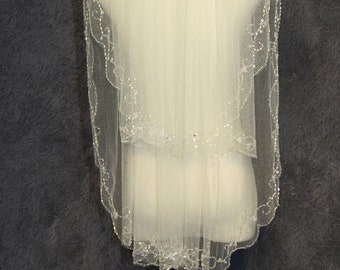 Bridal veil,Beaded veil,Wedding veil,Crystal veil,ivory veil,Blusher veil,Wedding gift,Elbow veil,2Tier veil,Short veil,Comb veil