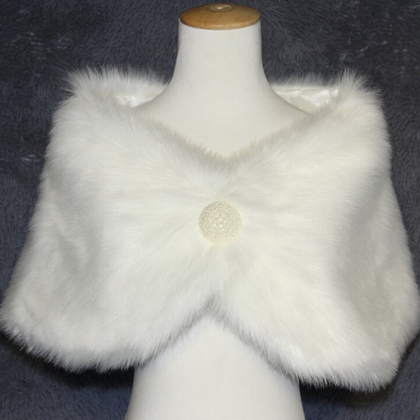 womens faux fur shawl