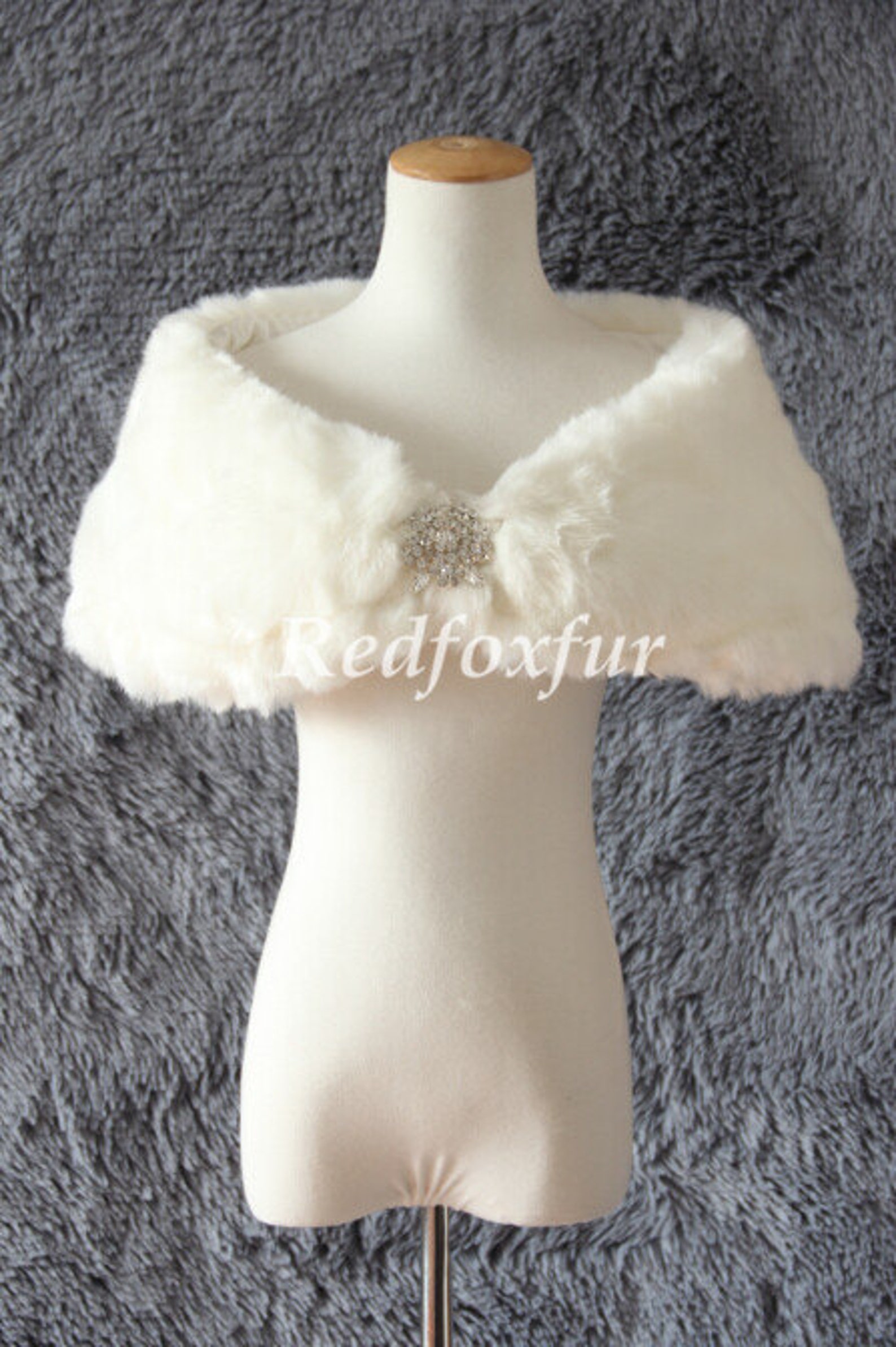 Fashion High Quality Fake Fur Shawl Ivory Bolero Bride Fake - Etsy UK