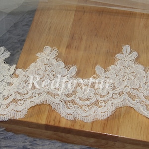 Lace Veil,1Tier Bridal veil,Wedding veil,Bridal gift,ivory veil,Blusher veil,Long veil,Tulle veil,Veil,white veil,Flower veil,Mantilla veil