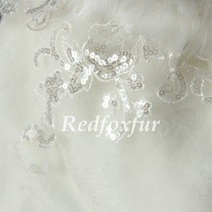 Bridal Short Cloakfaux Fur Shawllaceivory Wedding Dress - Etsy