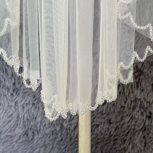 Beaded Edge Veil,Beaded Veil Crystal,Beaded Two Tier Veil,Crystal Bridal Veil,Veil With Comb,Veil Wedding Chapel,Veil Elegant