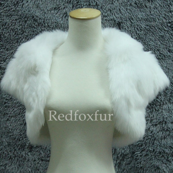 Faux fur jacket,Bridal Bolero,white ivory,short sleeve Coat,wedding dress shawl,Bridesmaid cape,winter Evening dress cloak,Warp,Accessories