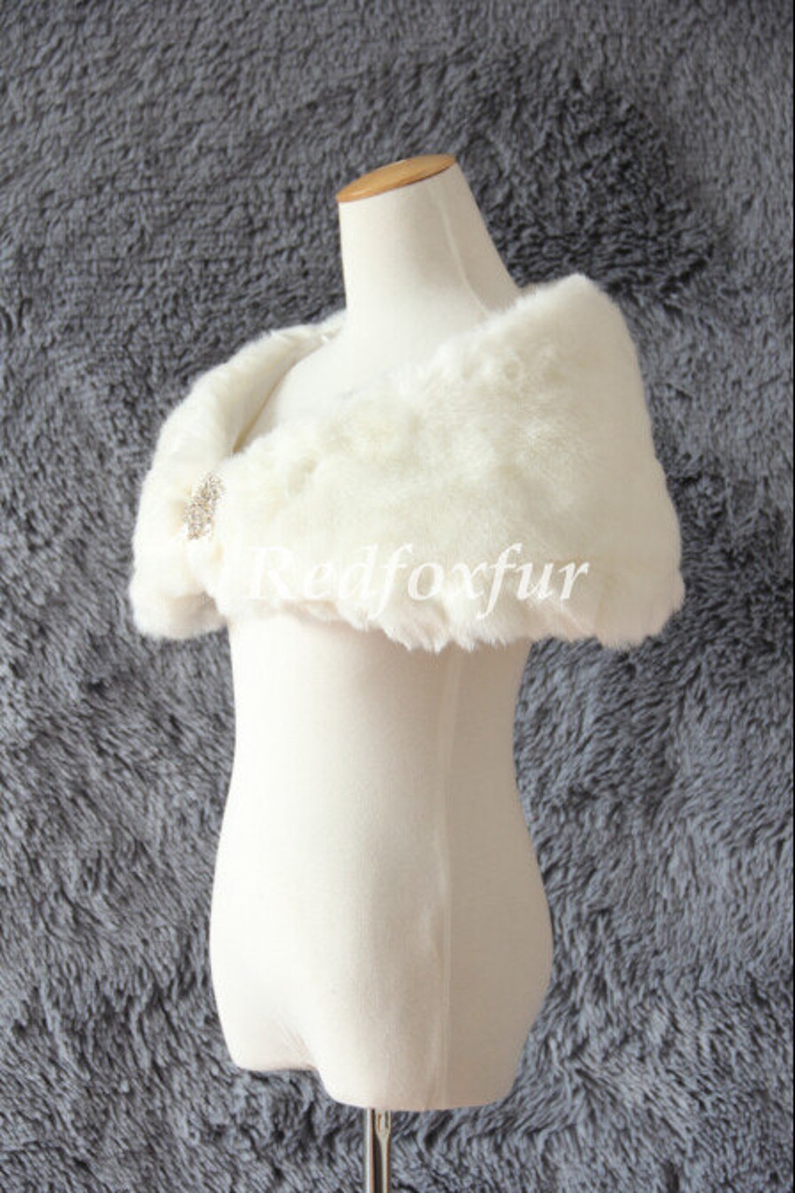 Fashion High Quality Fake Fur Shawl Ivory Bolero Bride Fake Etsy Australia
