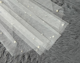 Voile de mariée strass,Voile avec peigne,Voile simple couche,Voile de mariage ivoire,Voile de mariée perles,Voile de mariée élégant,Voile avec perles,Voile