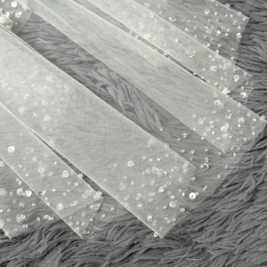 Veil With Sequins,Veil With Comb,Crystal Bridal Veil,Veil With Comb,Veils With Beads,Double Layered Veil,Beaded Veil Crystal,Bridal Veil