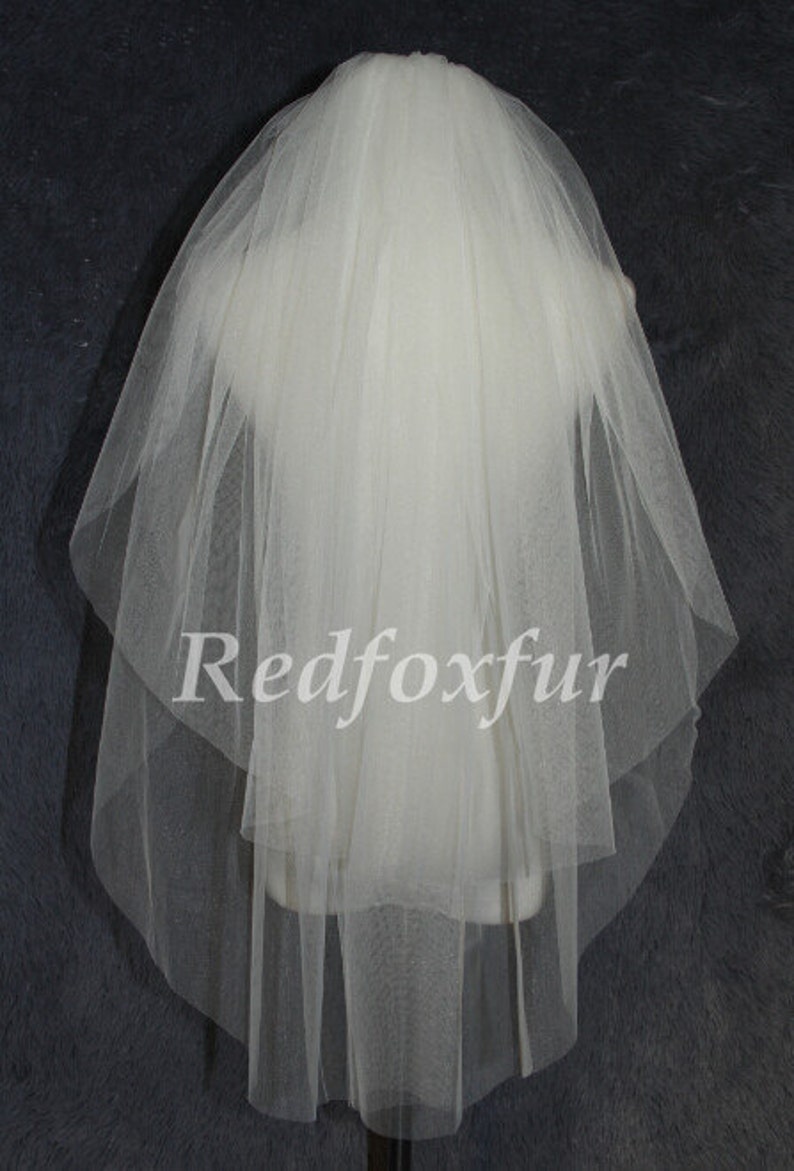 Wedding Veil Two Layer Veil Simple Bridal Veil Cheap Wedding Etsy