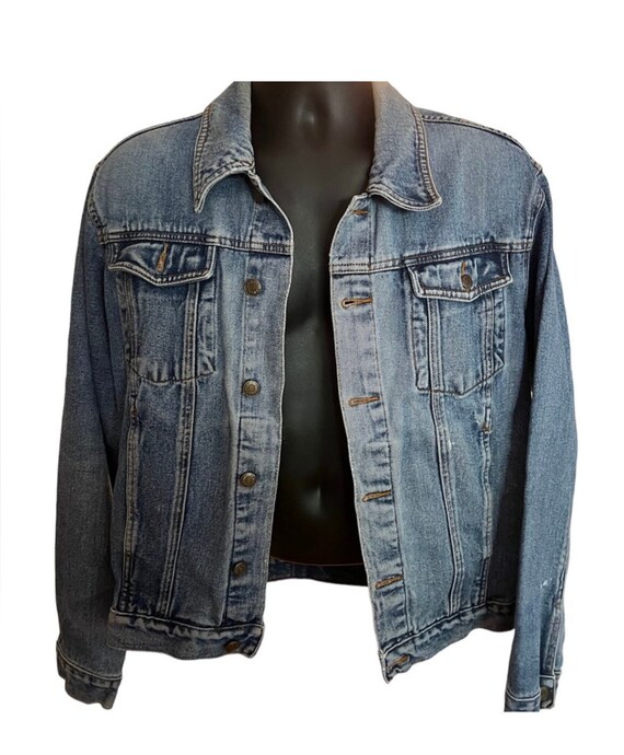 Vtg Authentic Big Rock Canyon Denim Jacket Adult M Jean Jacket Y2k Etsy