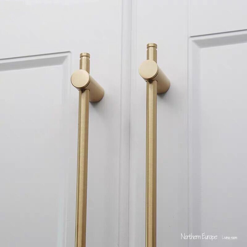 Nordic Brass Wardrobe Pull Handle Lengthening Door Pull Handle Etsy
