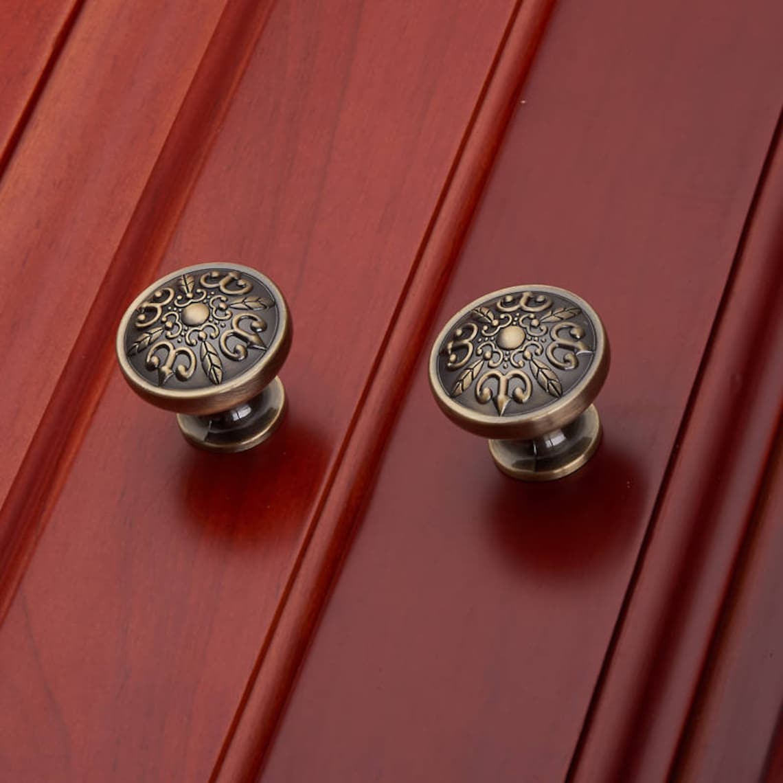 Bronze Cooper Drawer Knob Dresser Knobs Metal Knob Rustic Etsy