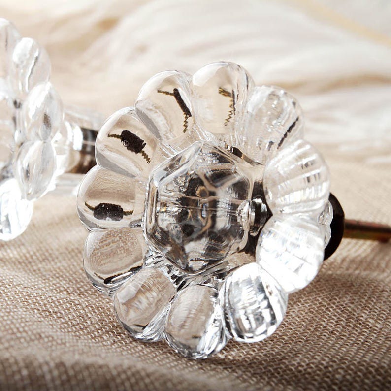 Modern Glass Knobs Transparent Acrylic Small Knobs Drawer Etsy