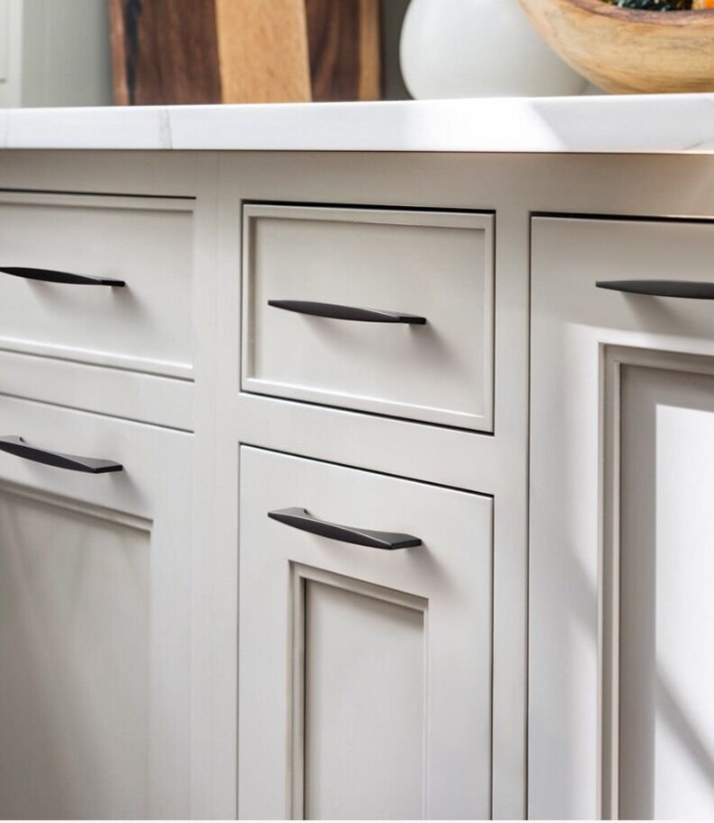 Modern Simple Black Pull Handle Drawer Pull Handle Etsy