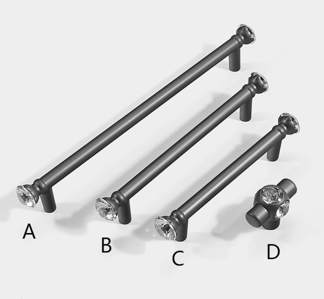 Modern Crystal Pull Handle Dresser Pull Handle Wardrobe Pull Etsy