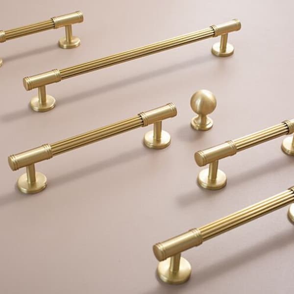 French Jane European Wardrobe Door Pull Handle Cabinet American Personality High-end Golden Long Pull Handle Wardrobe Pull Handle