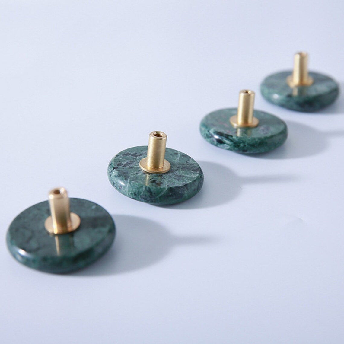 Nordic Simple Dark Green Marble Brass Knob Door Knob Etsy Canada