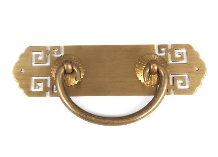 Chinese Style Brass Drawer Pull Handle Door Pull Handle Retro Etsy