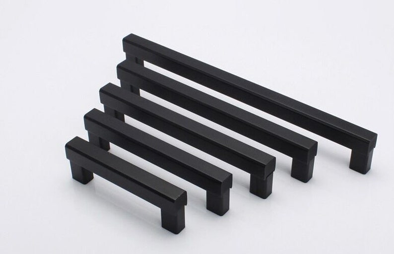 Modern Simple Black Pull Handle Drawer Pull Handle Etsy