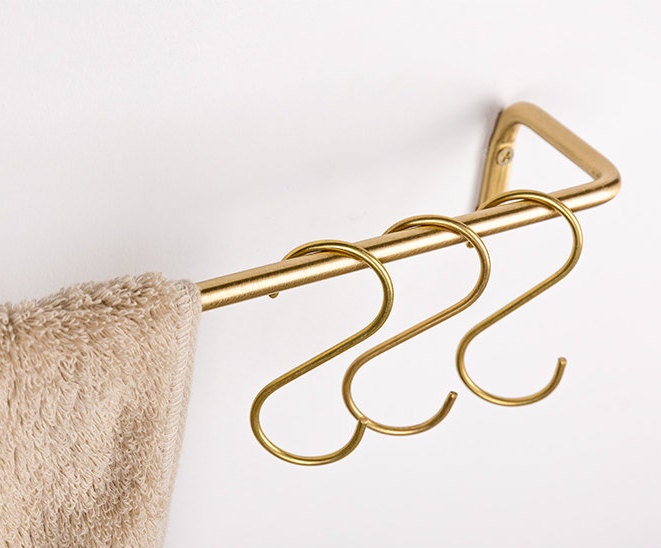 Nordic Pure Copper Wall Hanging Rod Hook Decorative Hook Coat Etsy