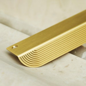 American Door Pull Handle Invisible Gold Brass Light Luxury Modern Simple Wardrobe Drawer Door New Chinese Pull Handle