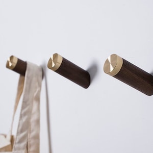 Legno massello Ottone Semplici Idee Moderne Gancio da Parete Gancio Decorativo Gancio da Parete Appendiabiti Gancio da Appendere