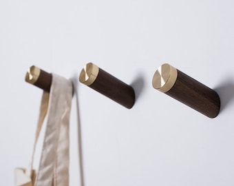 Solid Wood Brass Simple Modern Ideas Wall Hook Decorative Hook  Wall Hook Coat Hangers Rack Hook