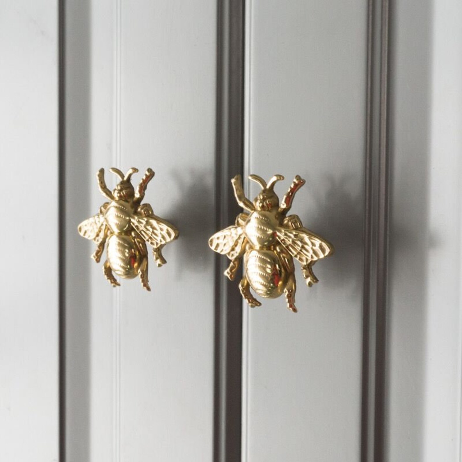 American Brass Bee Shape Small Knob Wardrobe Door Knob Etsy