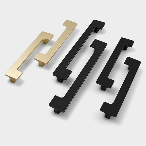 Modern Simple Black Pull Handle Drawer Pull Handle Etsy