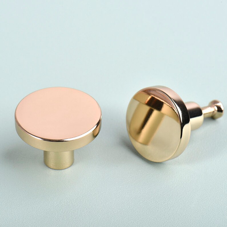 Champagne Gold Brass Door Knob Knob Drawer Knob Drawer Etsy